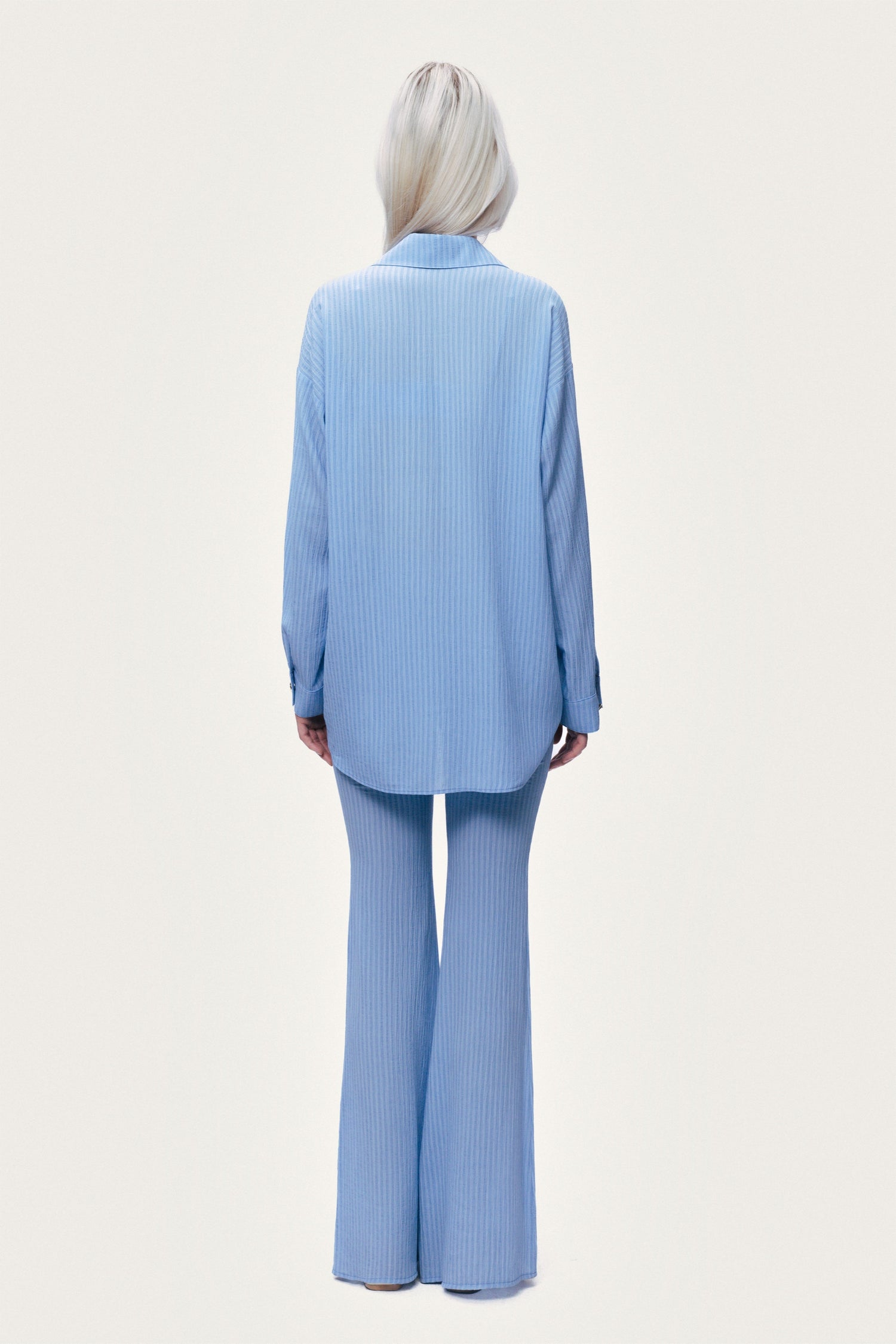 High-Waist Flare Trousers