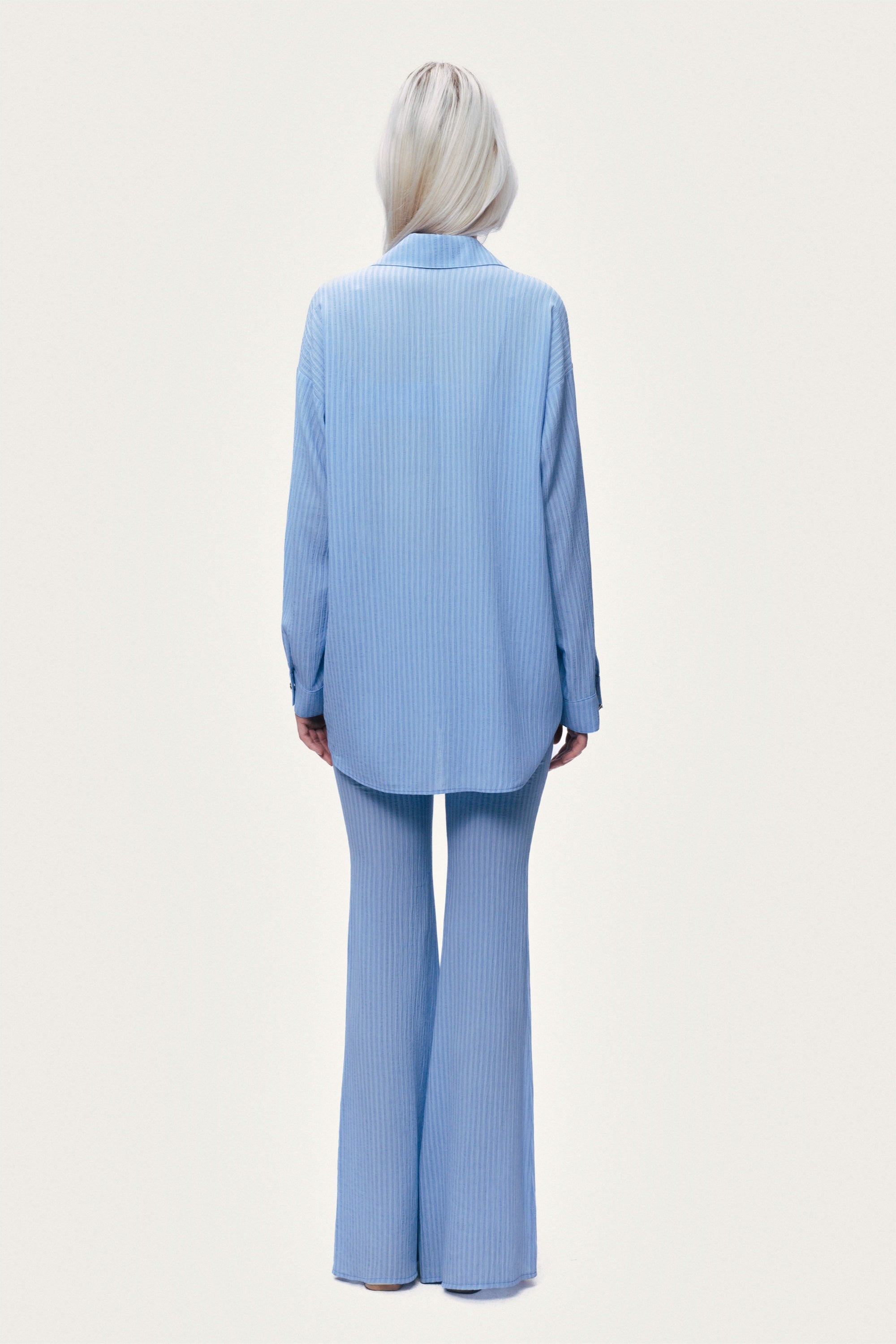 High-Waist Flare Trousers
