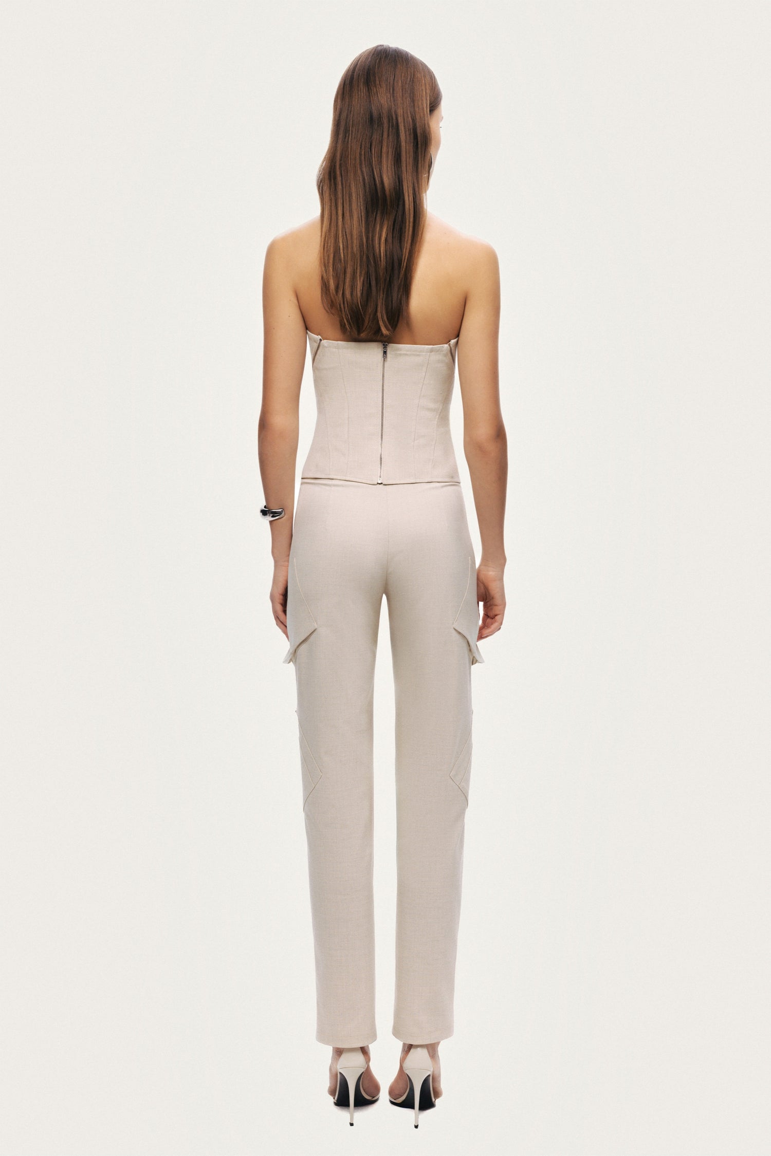 Pocket Detail High-Waist Trouser