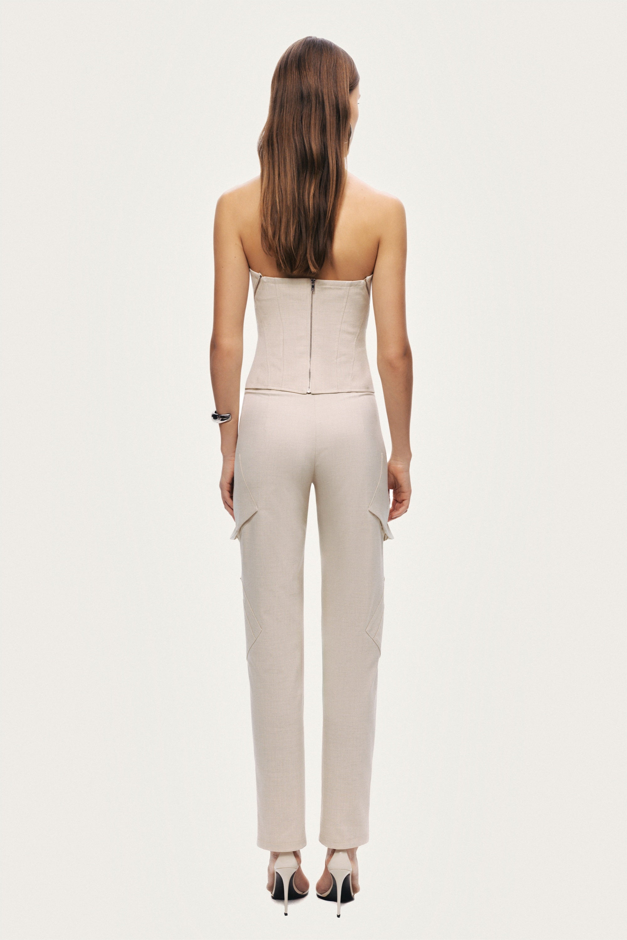 Pocket Detail High-Waist Trouser