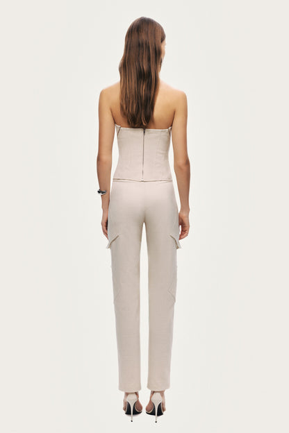 Pocket Detail High-Waist Trouser