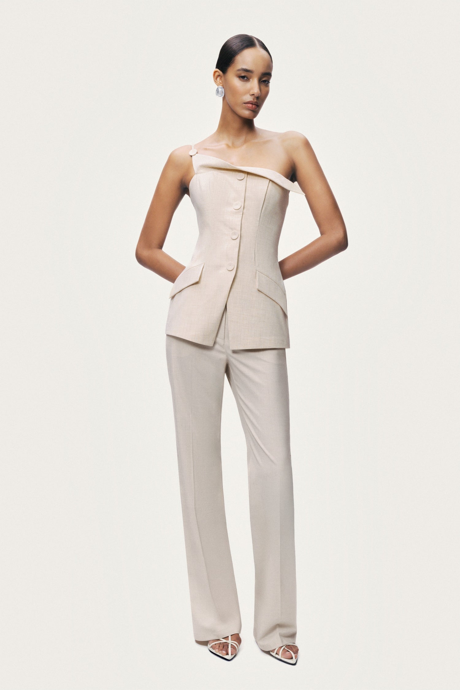 One-Shoulder Asymmetric Blouse