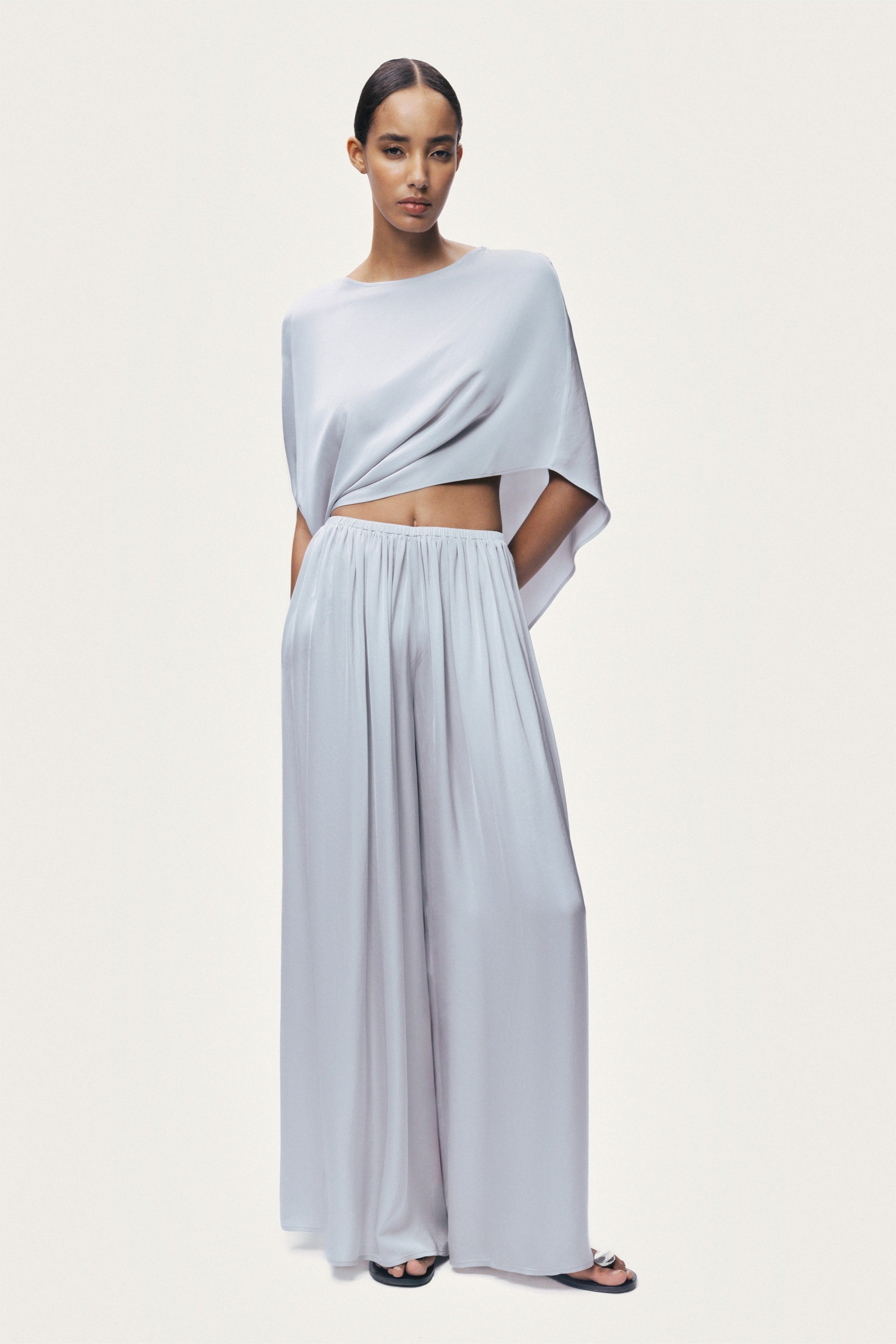 Wide-Leg Tailored Trousers