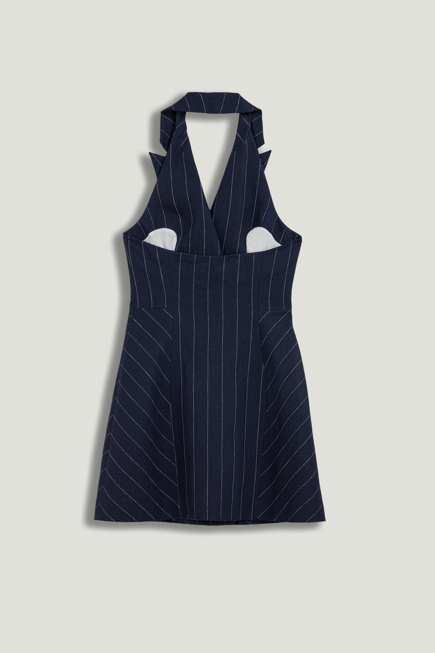 Double-Breasted Halter Neck Mini Dress