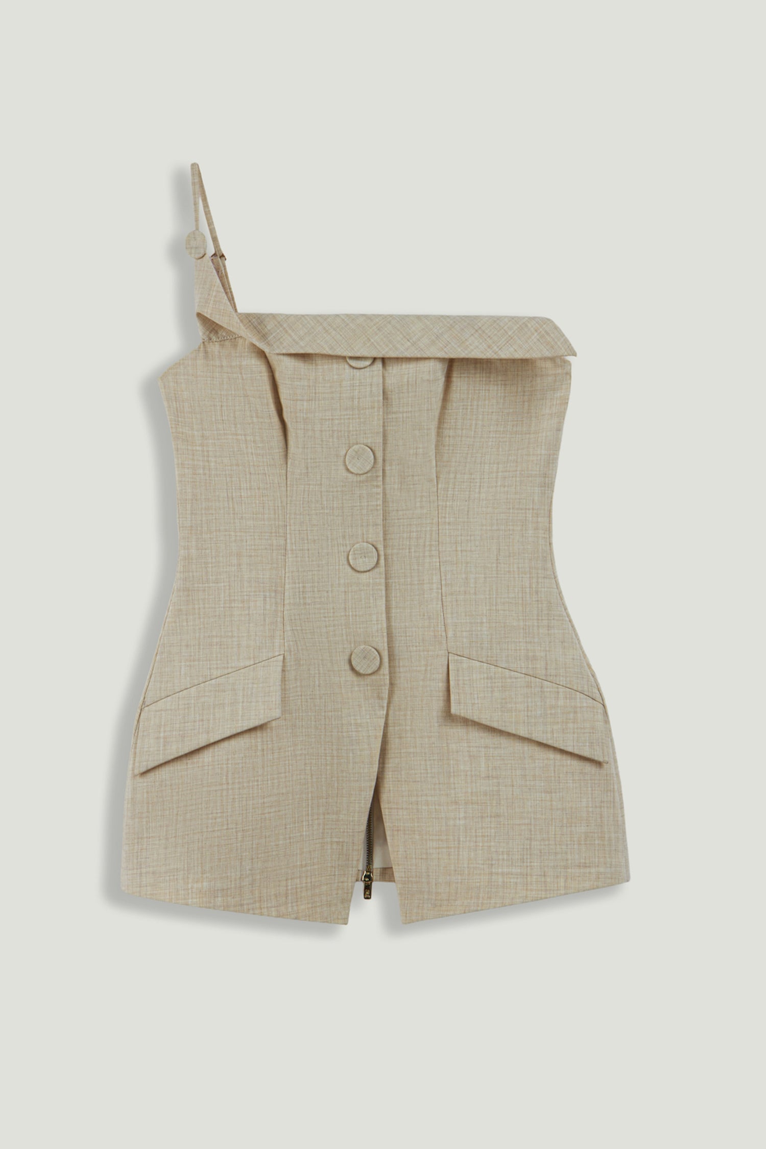 One-Shoulder Asymmetric Blouse