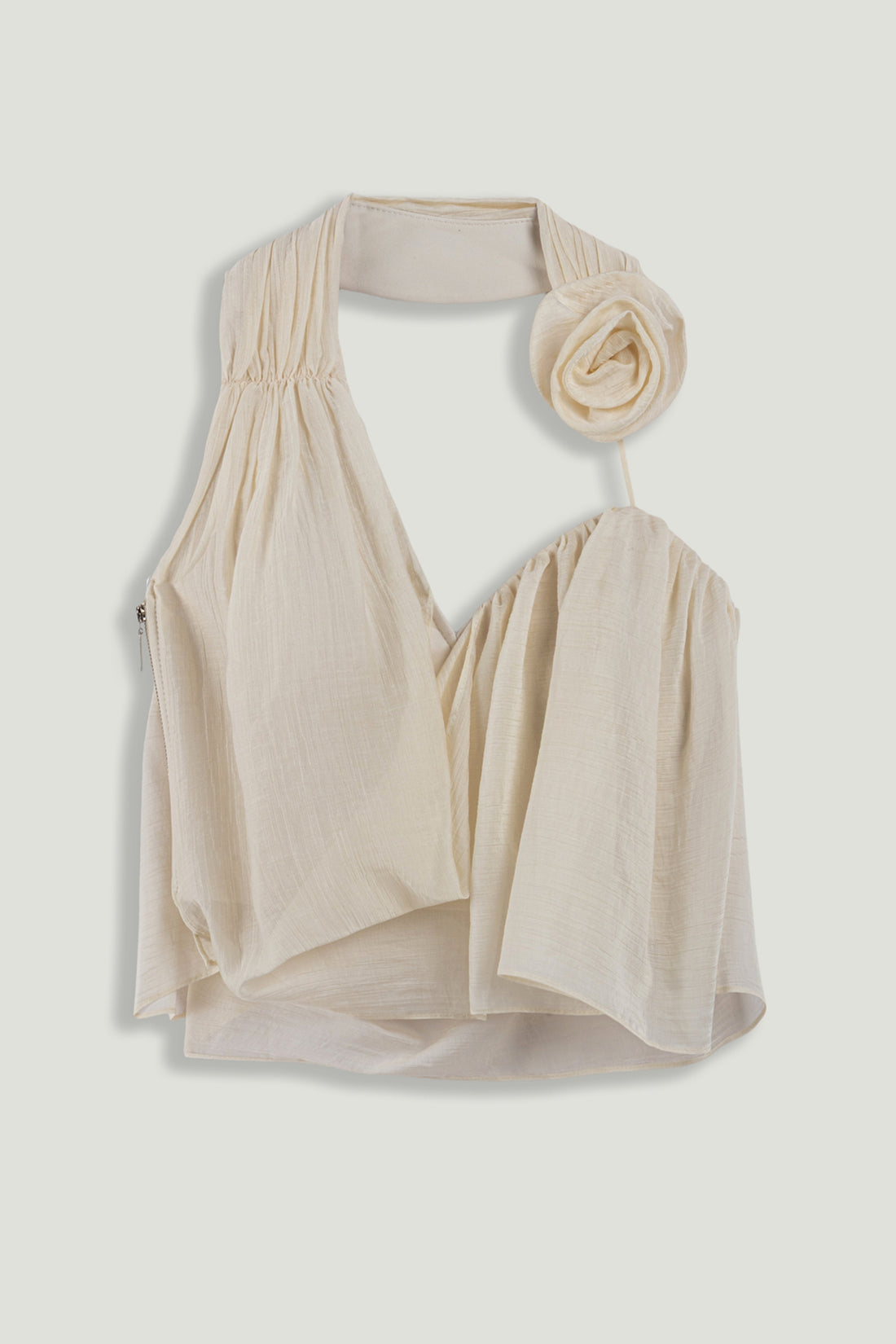 Floral Detail Halterneck Bustier