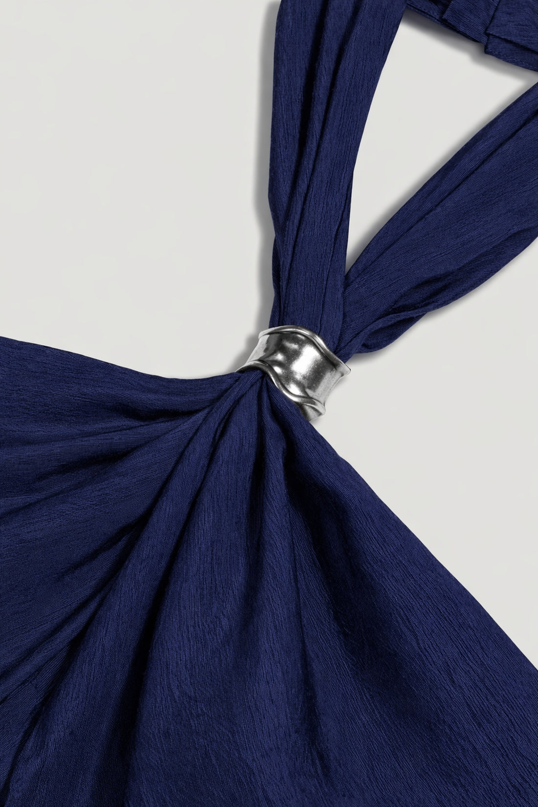 Neck-Tie Accessory Detail Backless Bustier