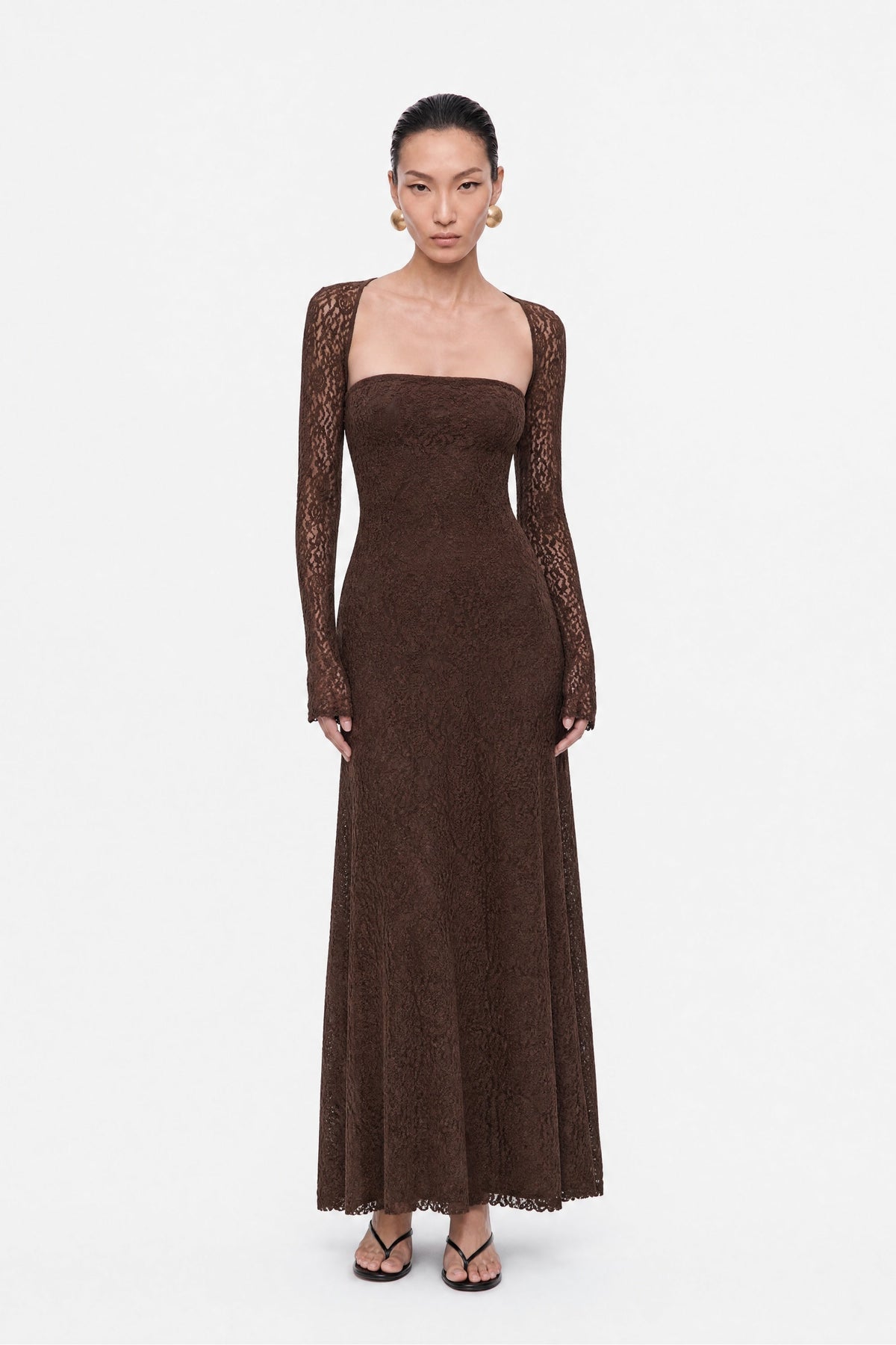 Eyelet Lace Maxi Dress
