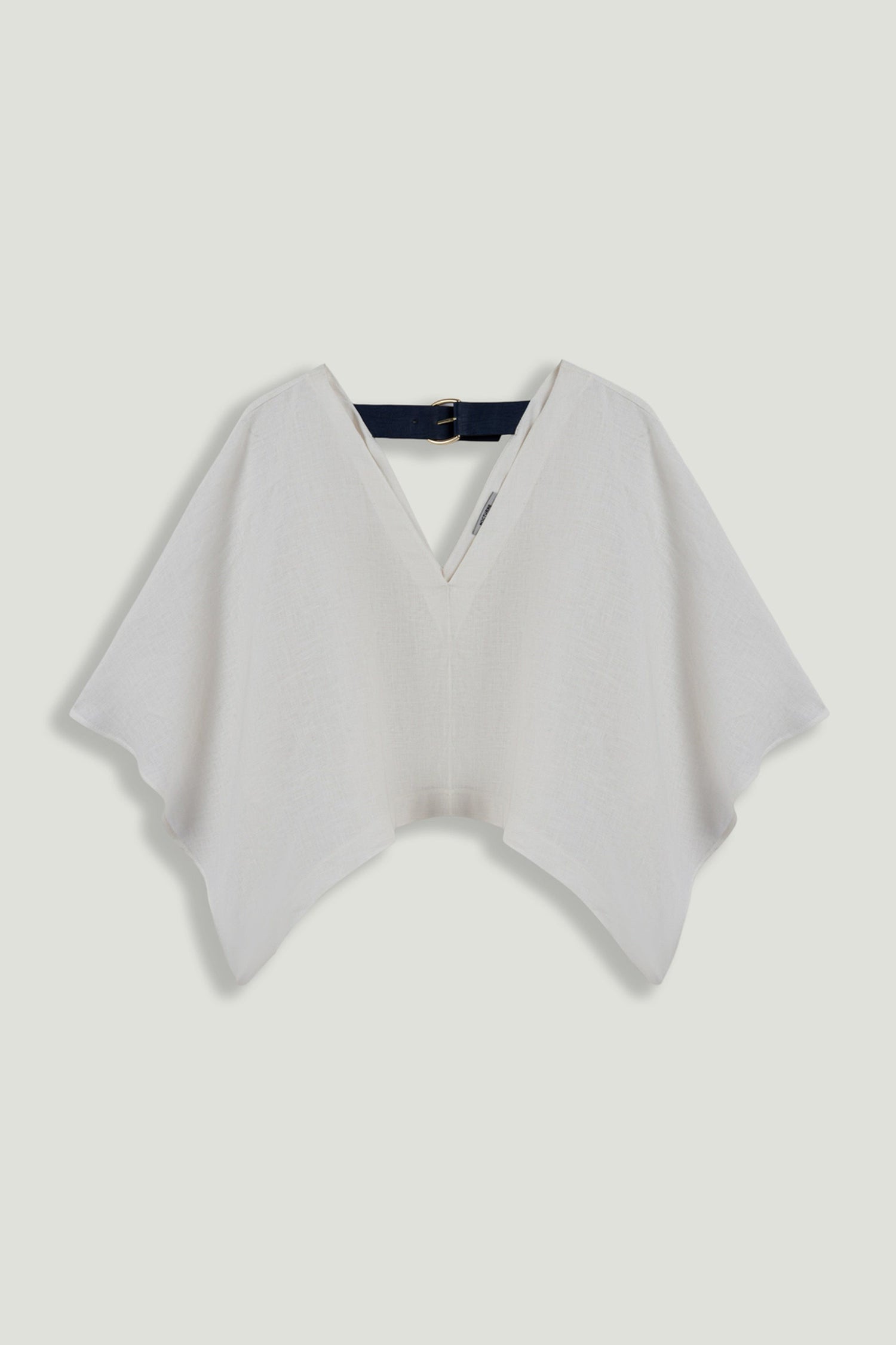 Belt Detail V-Neck Blouse