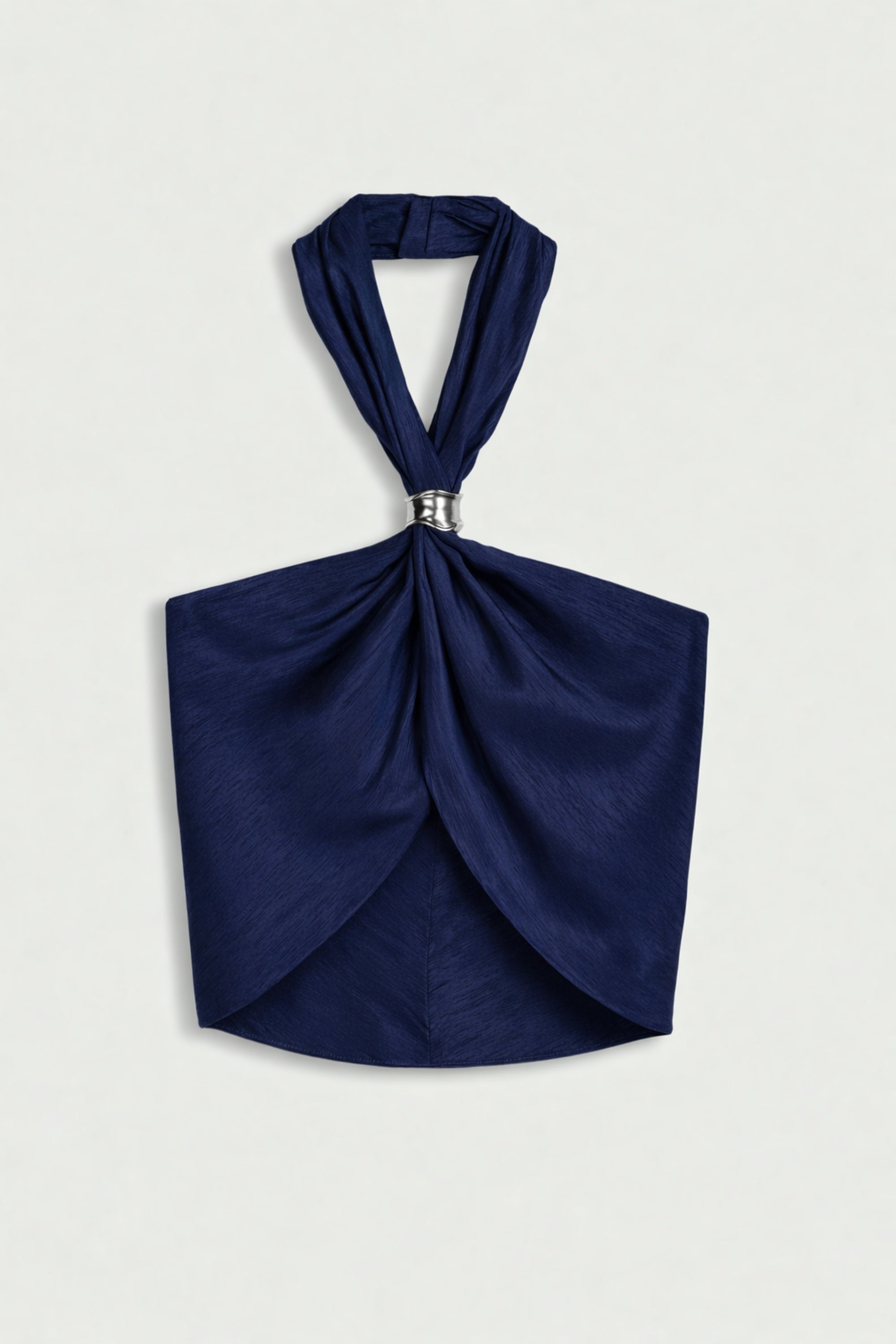 Neck-Tie Accessory Detail Backless Bustier