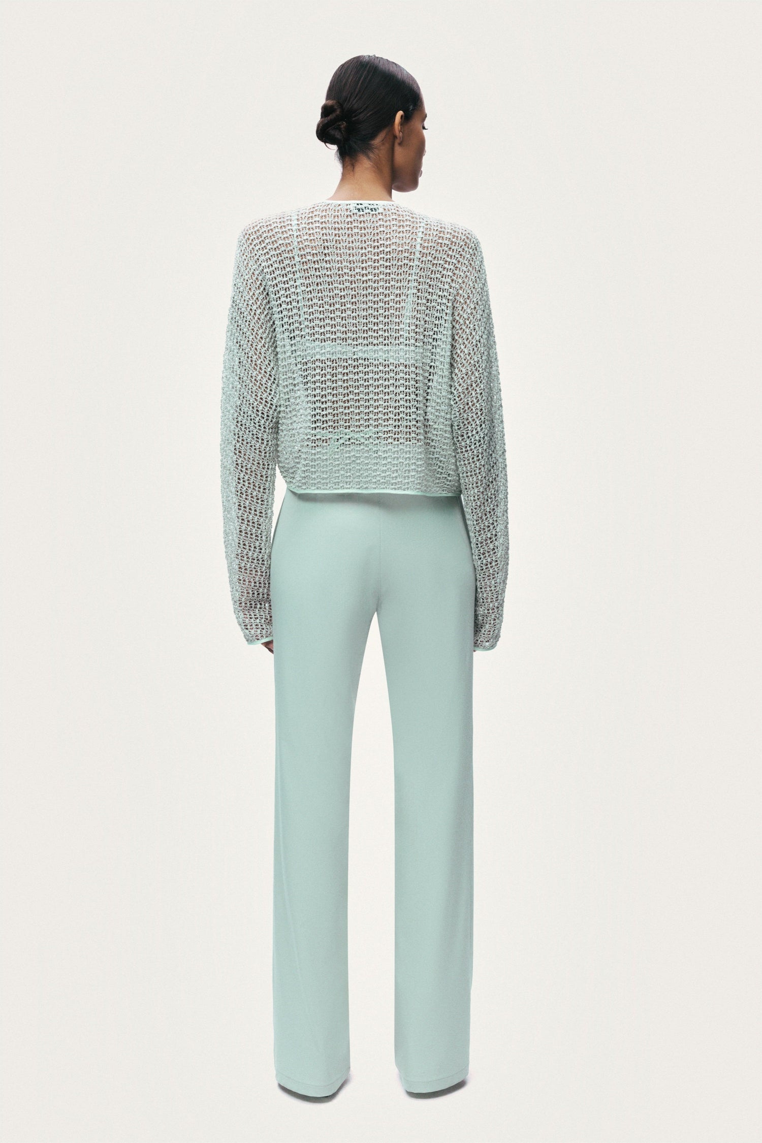 Wrap Mesh Blouse