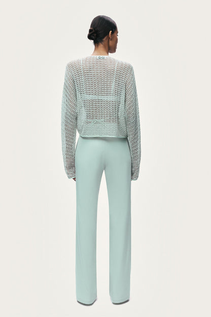 Wrap Mesh Blouse