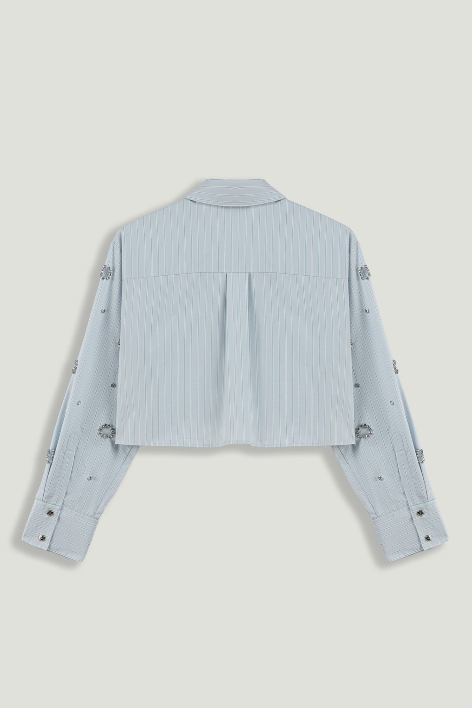 Stone Detail Crop Shirt