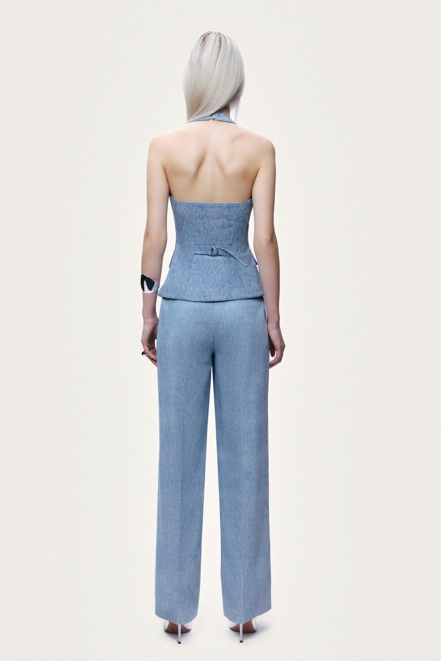 High-Waist Wide-Leg Trousers