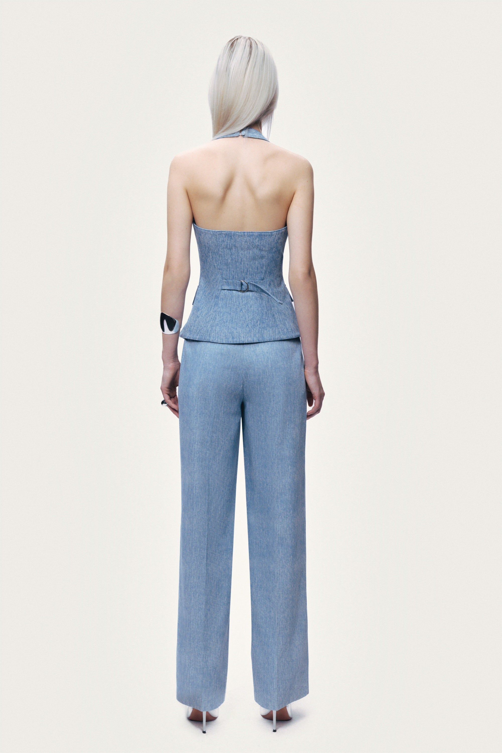 High-Waist Wide-Leg Trousers