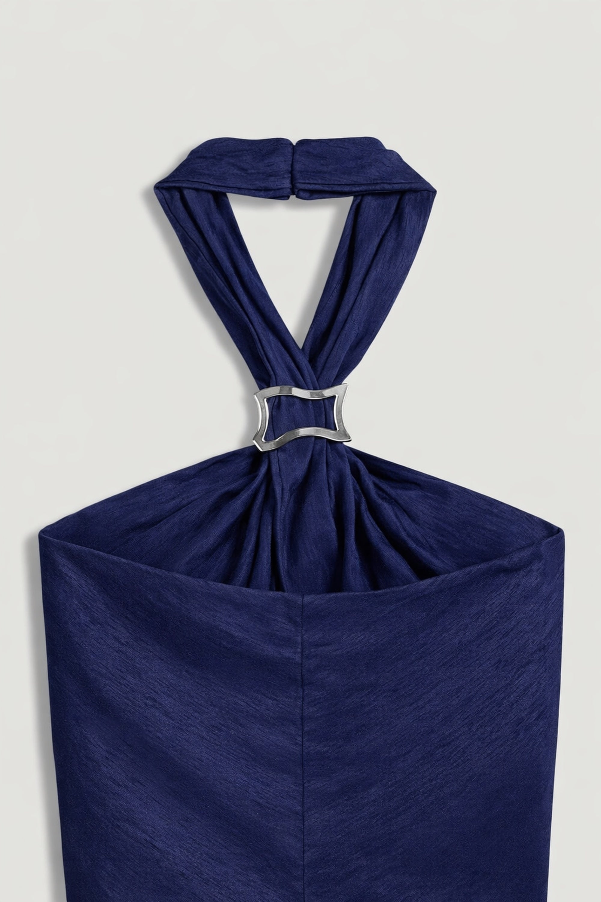Neck-Tie Accessory Detail Backless Bustier