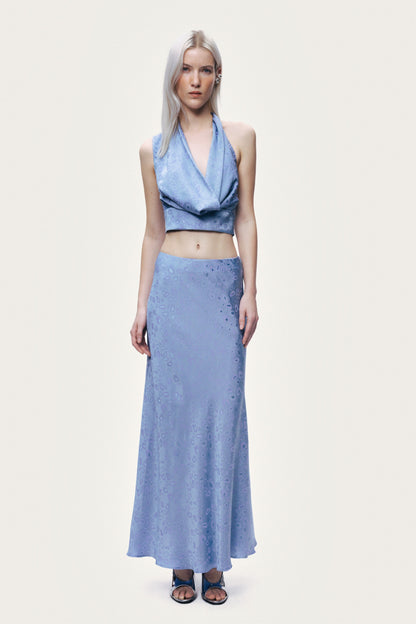 Printed Midi Flare Skirt