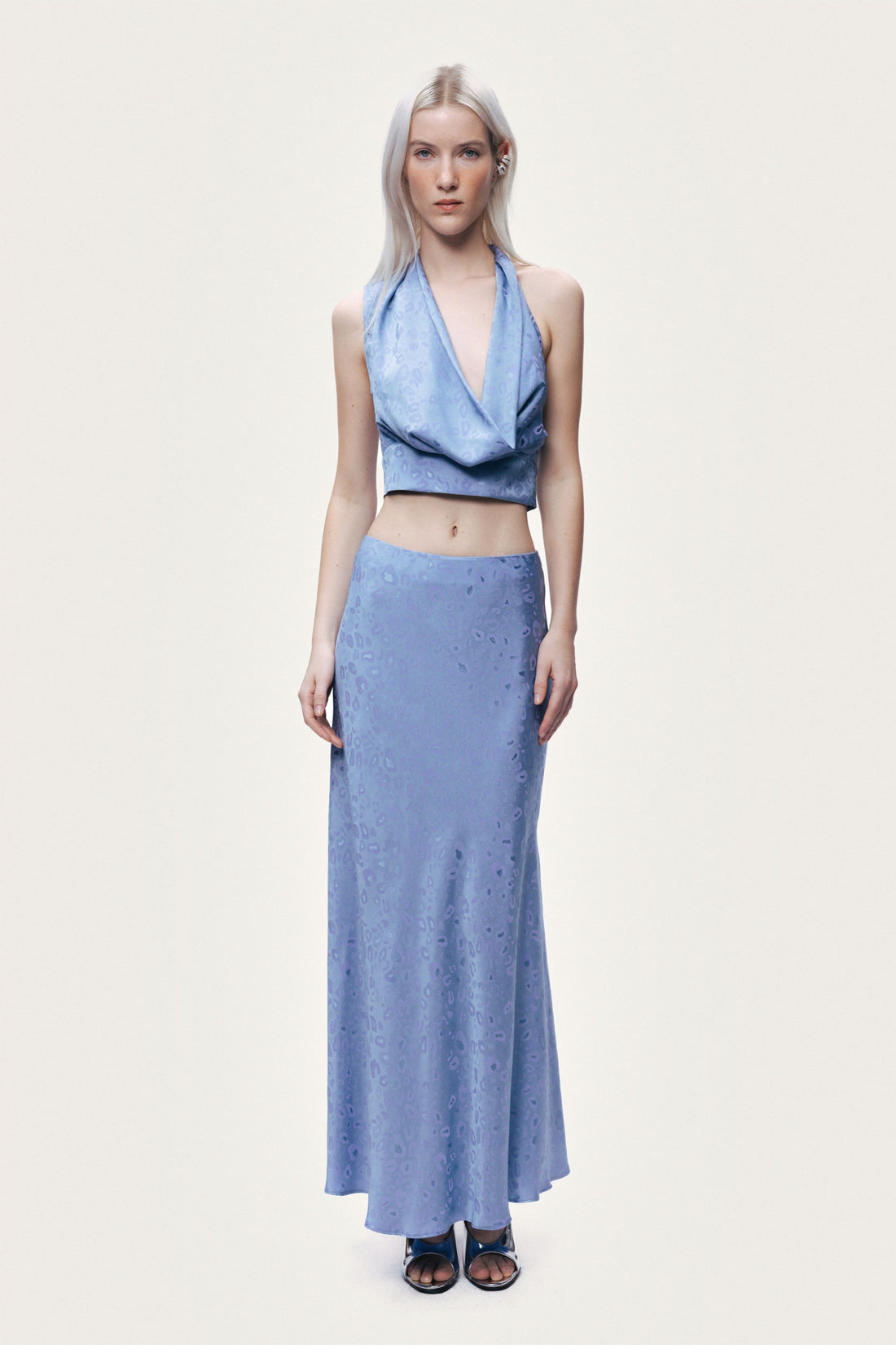 Printed Midi Flare Skirt
