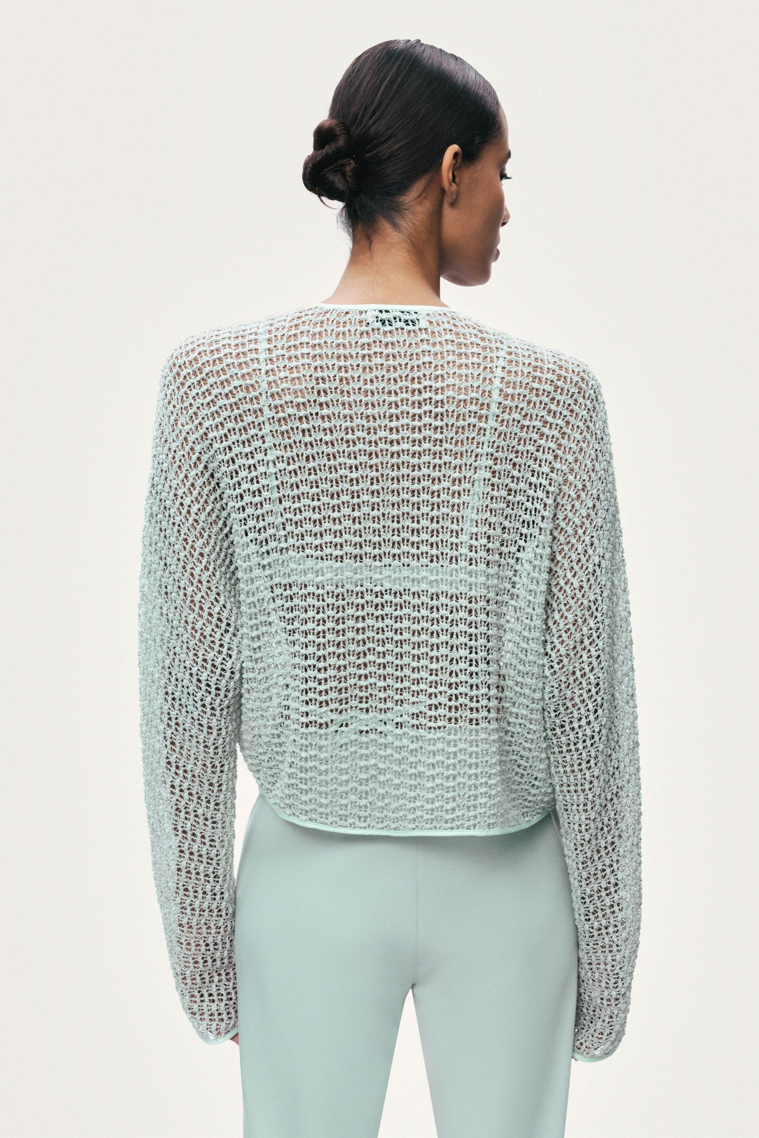 Wrap Mesh Blouse