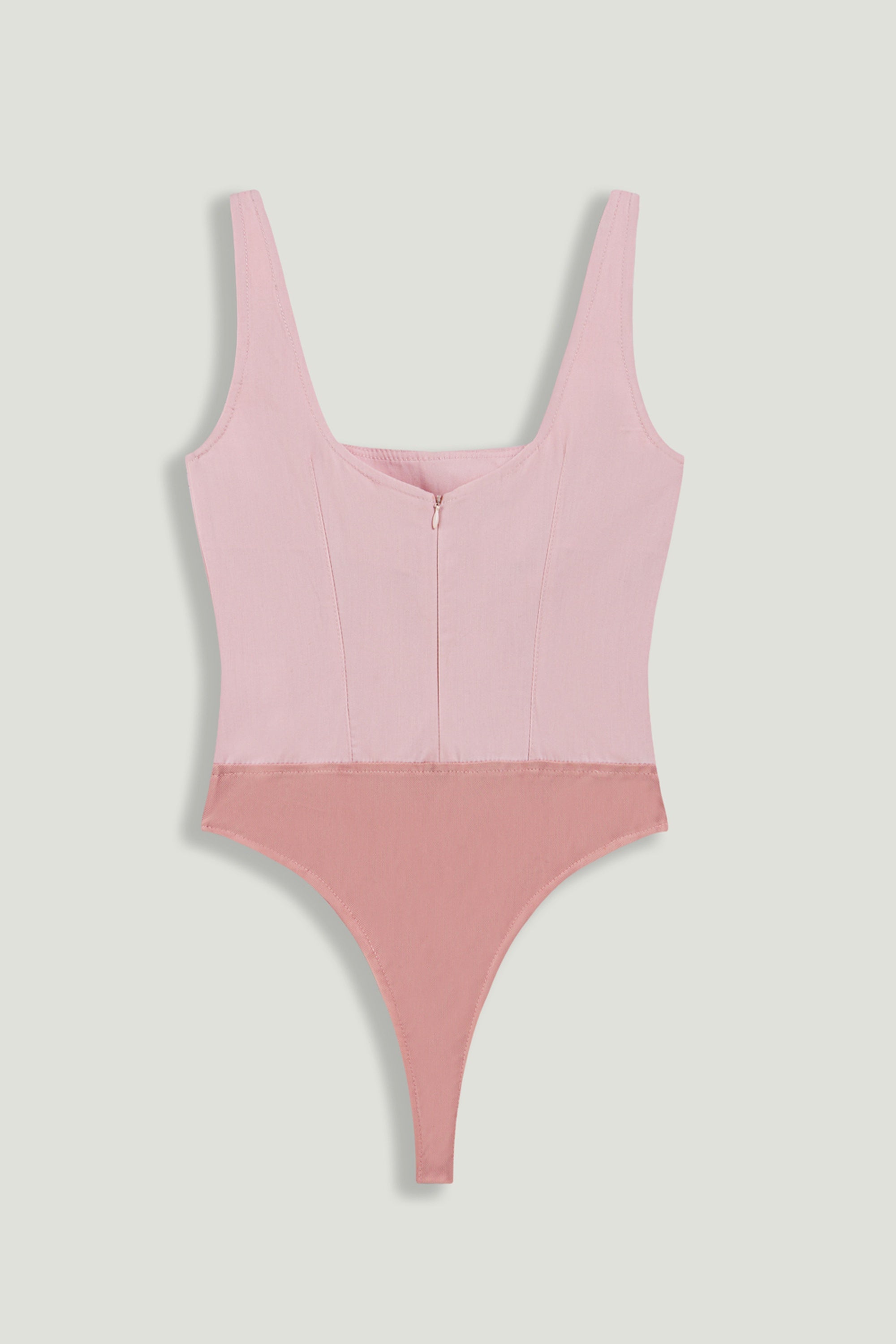 Pink Sculpted Corset Bodysuit