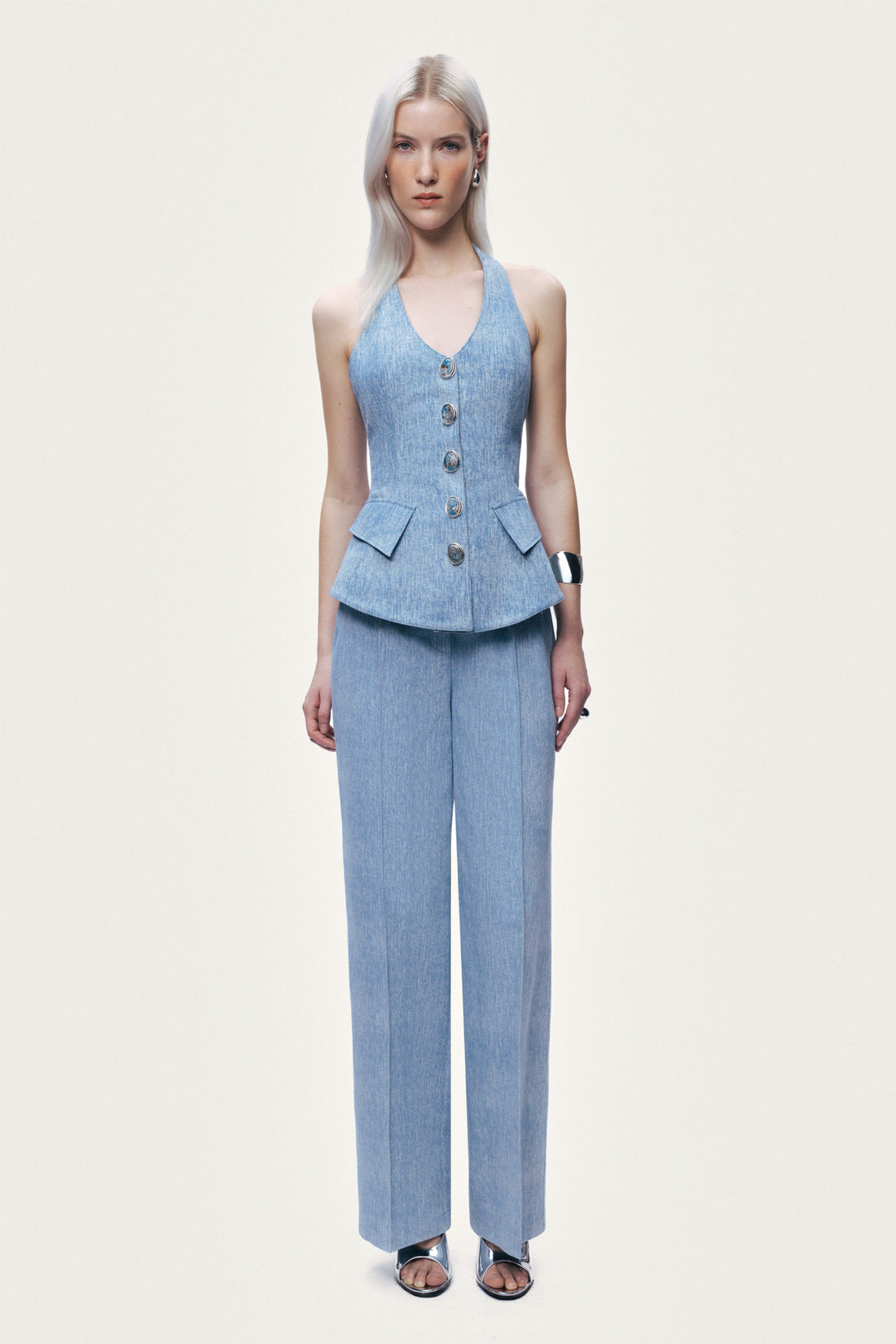 High-Waist Wide-Leg Trouser