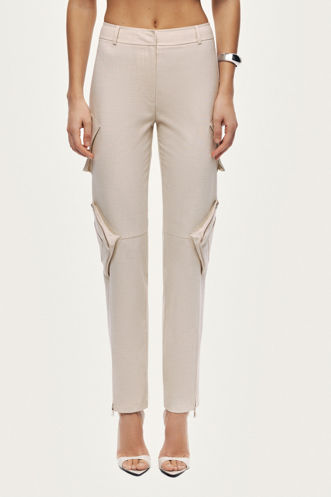 Pocket Detail High-Waist Trouser