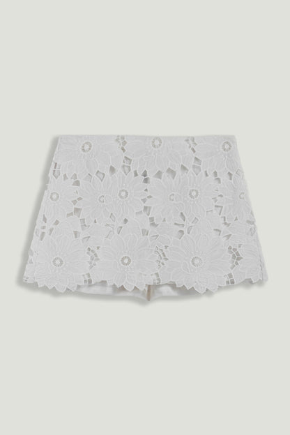 Floral Broderie Anglaise Mini Skort