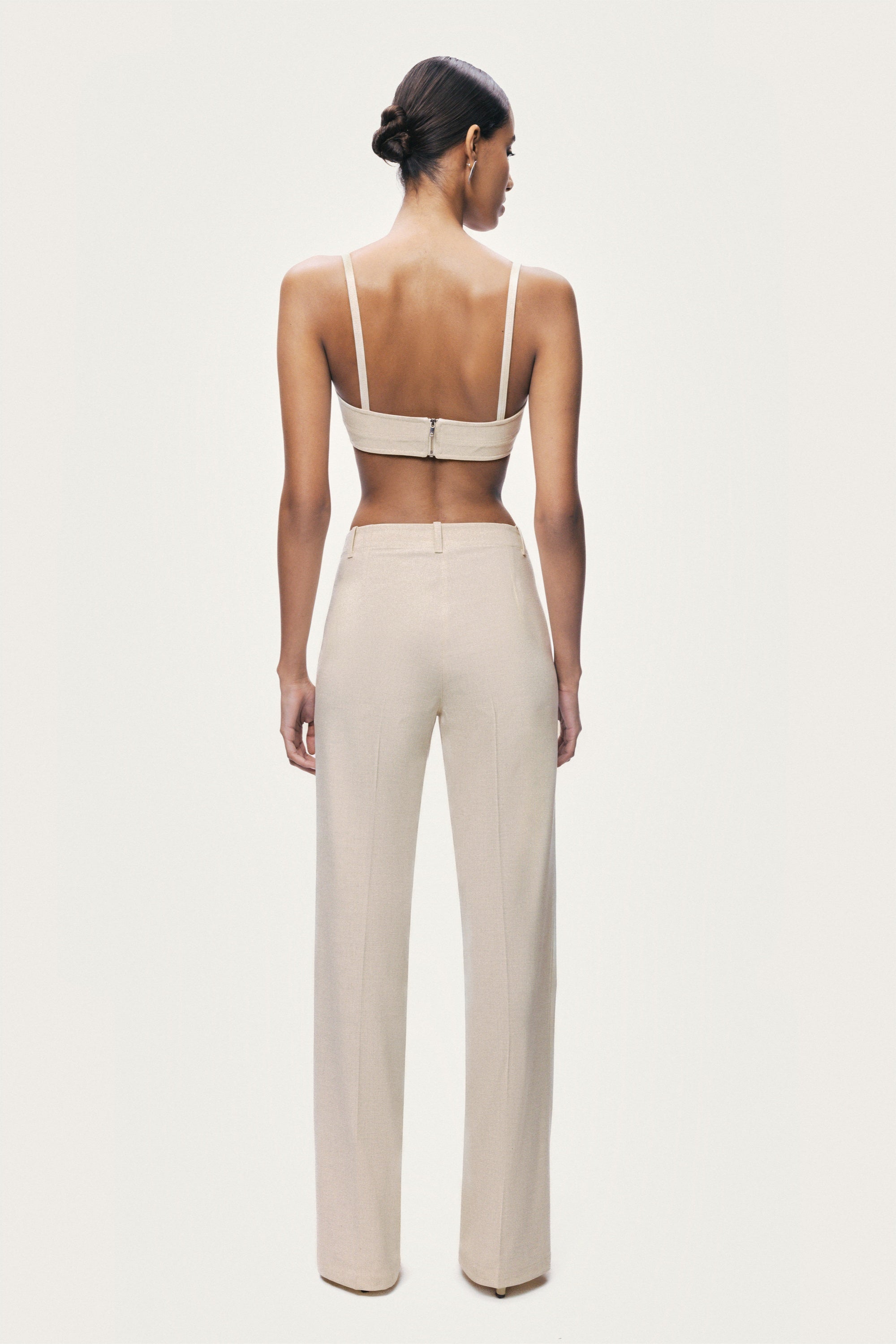 Pocket Detail Straight Leg Trousers