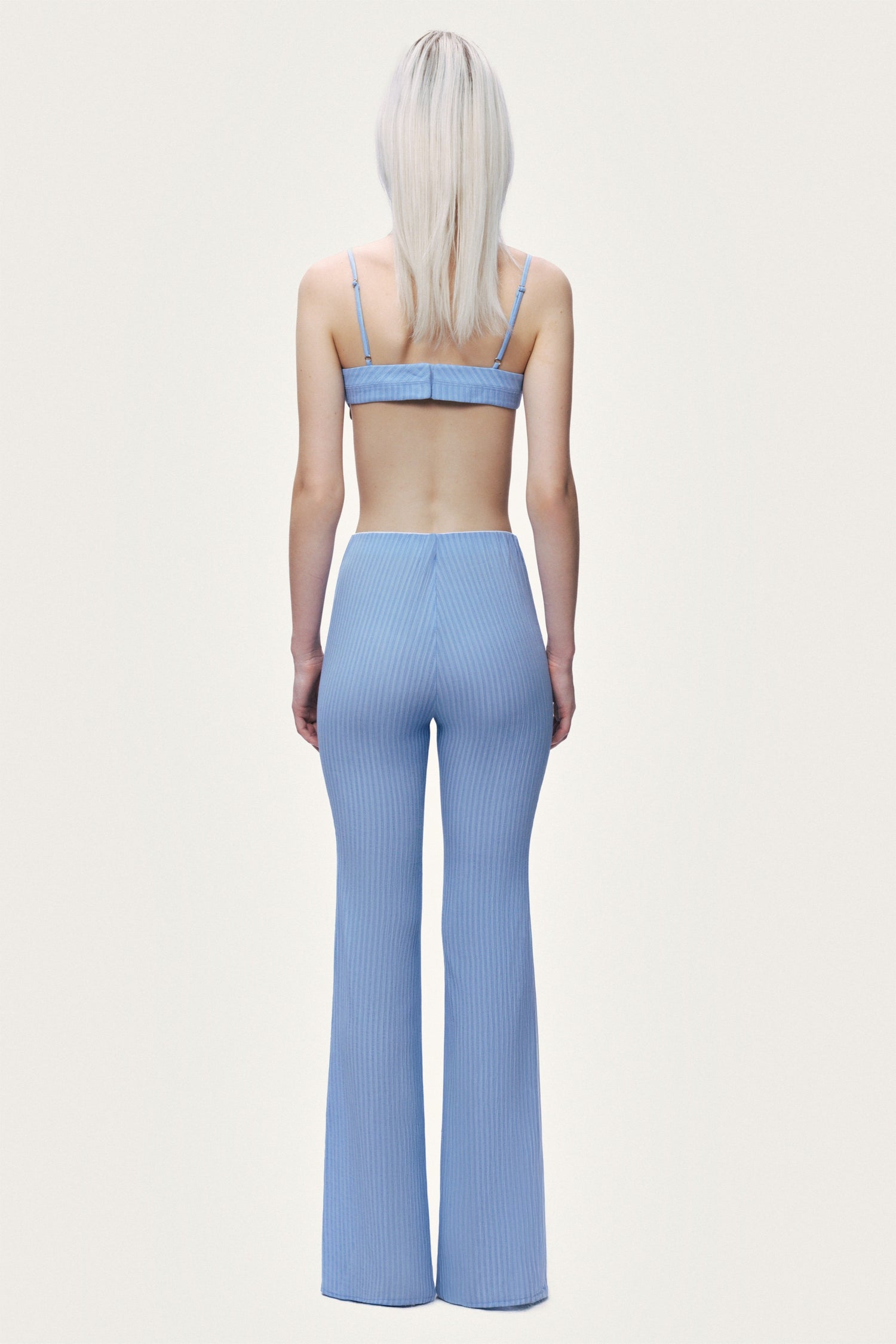 High-Waist Flare Trousers