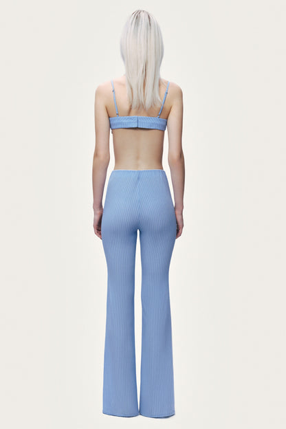 High-Waist Flare Trousers