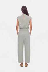Collar Detail Sleeveless Bodysuit Blouse