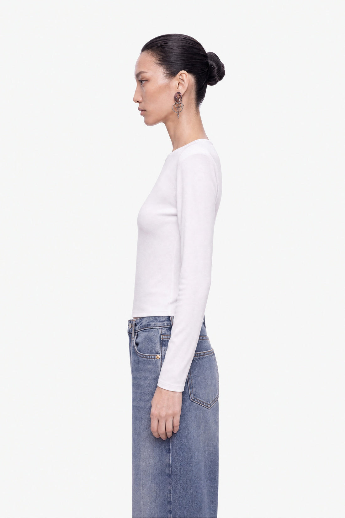 Eyelet Lace Up Blouse