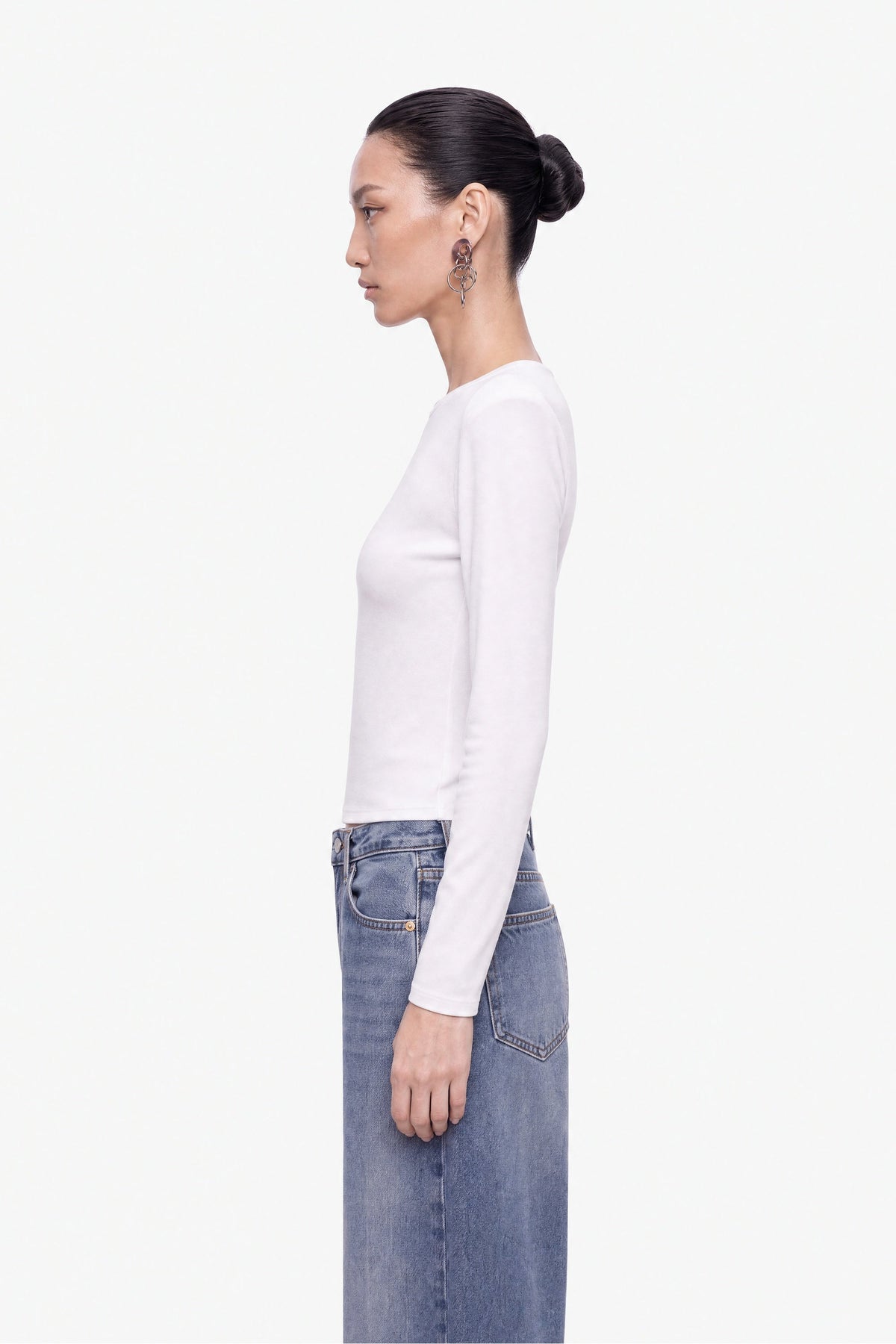 Eyelet Lace Up Blouse