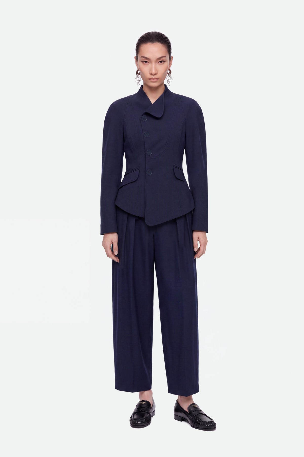 Double Pleat Belted Trousers