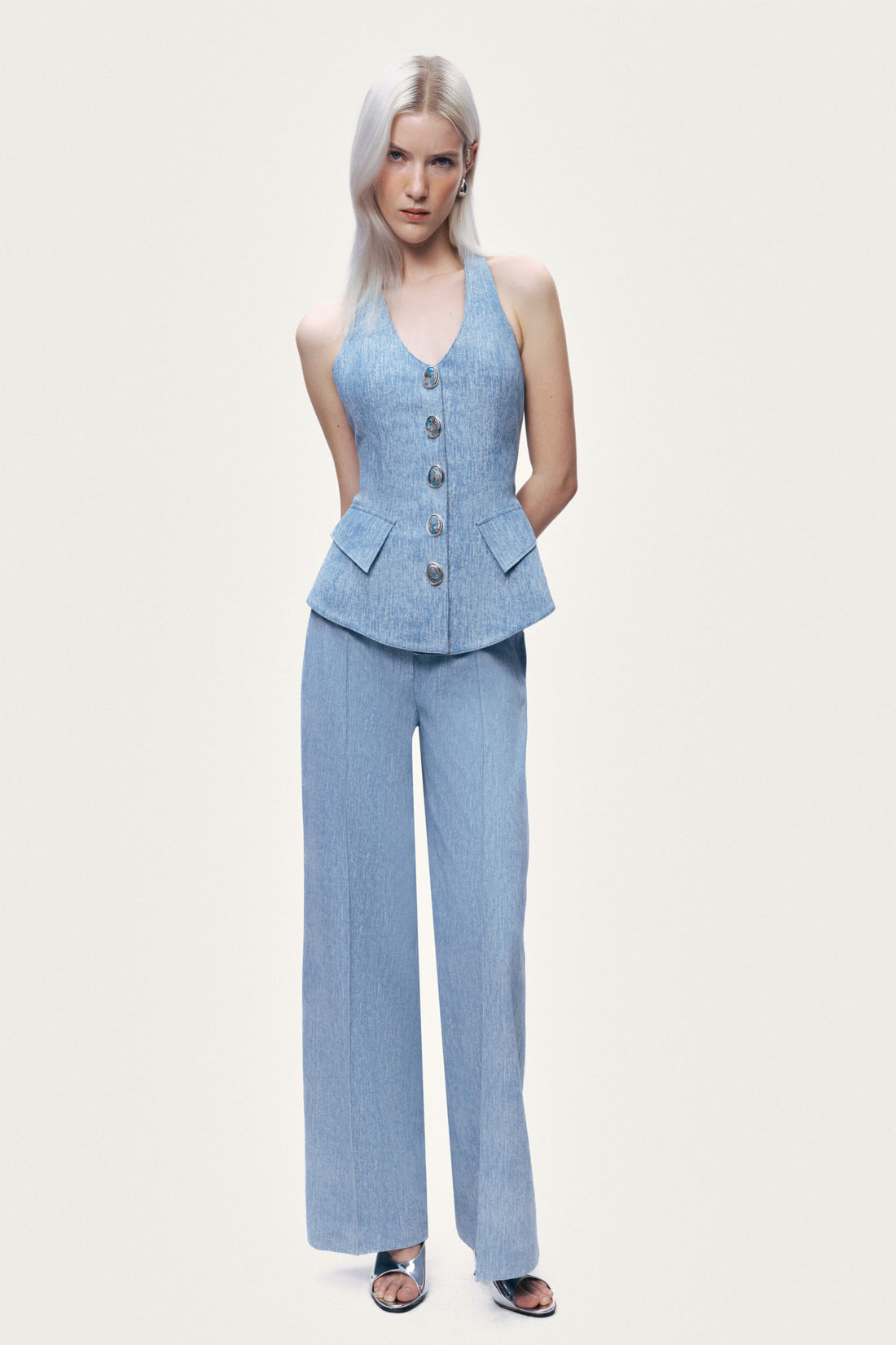 High-Waist Wide-Leg Trouser