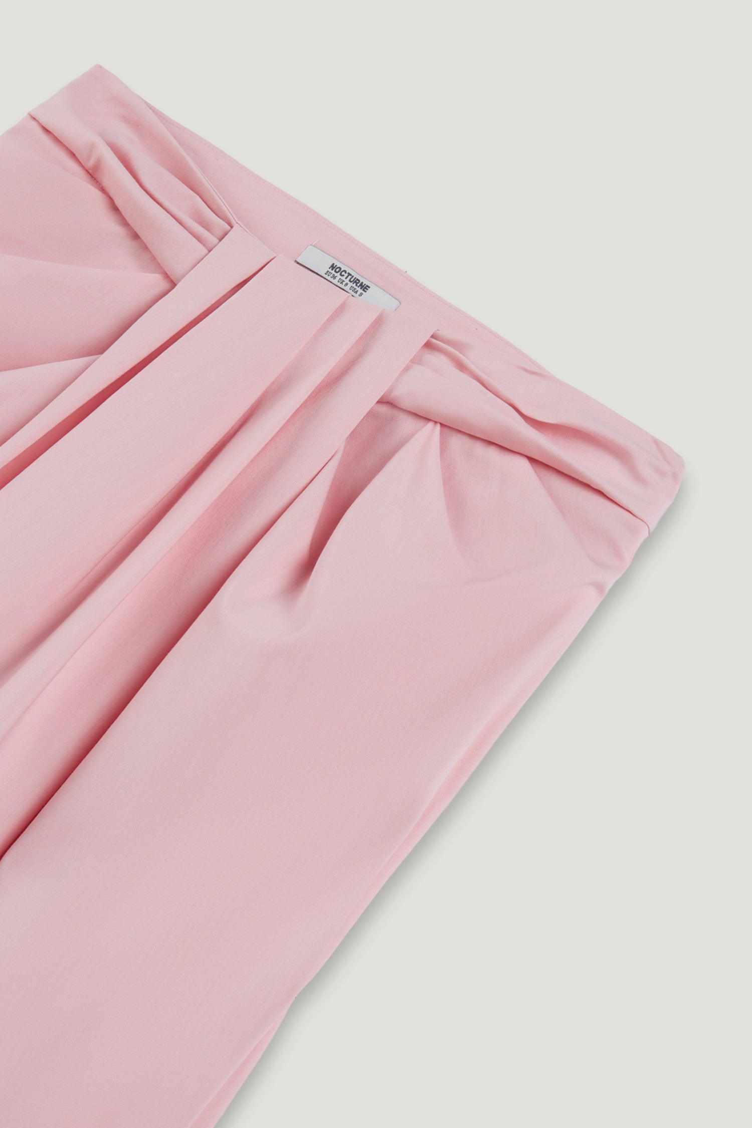 Pleated Detail Wide-Leg Trousers