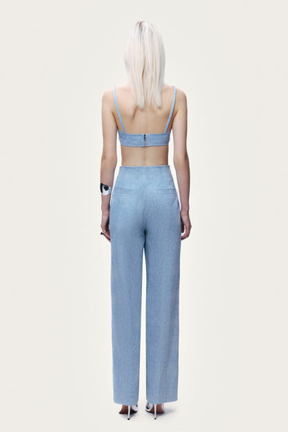 High-Waist Wide-Leg Trousers