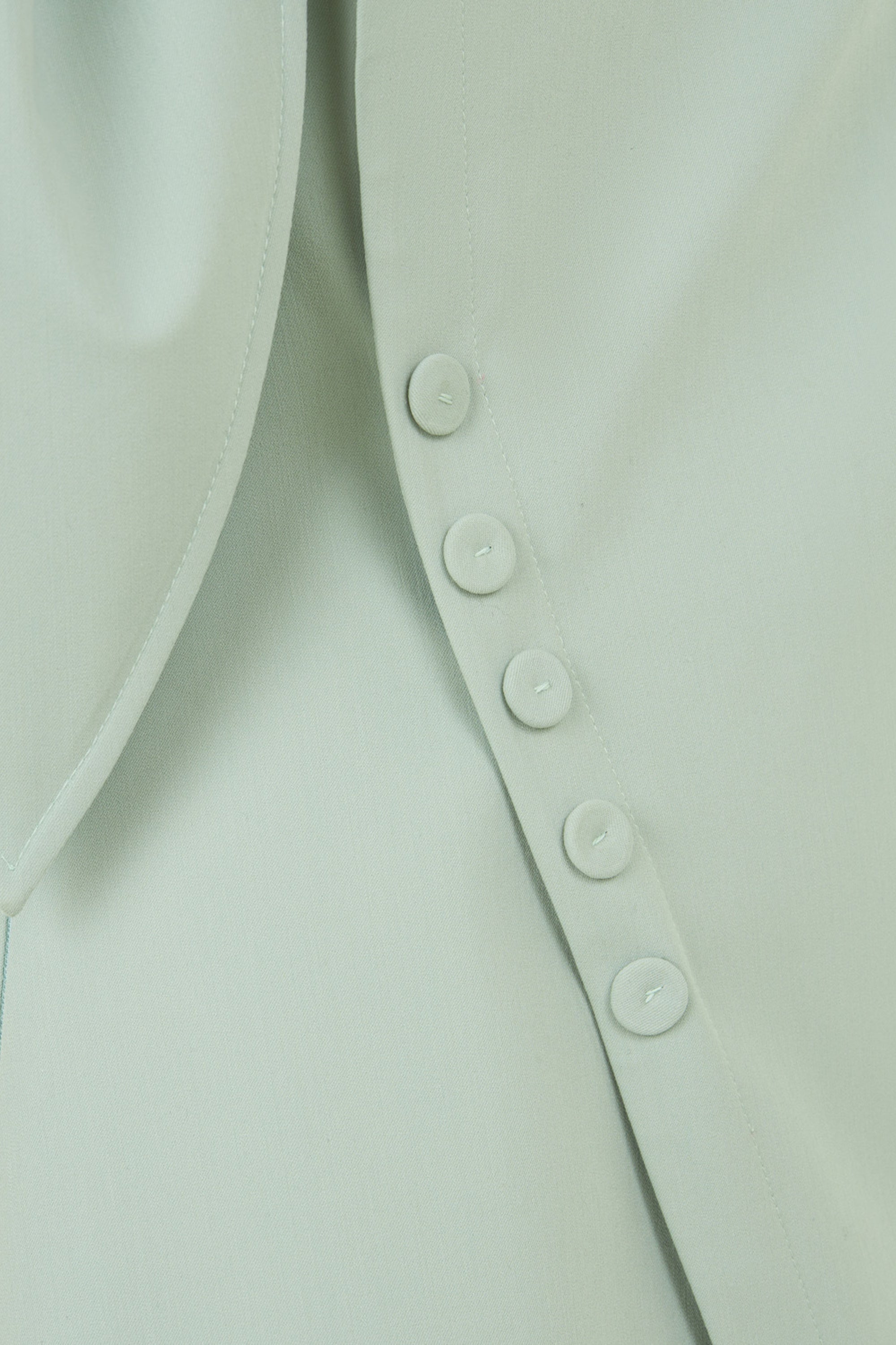Detailed Shoulder Tie Blouse
