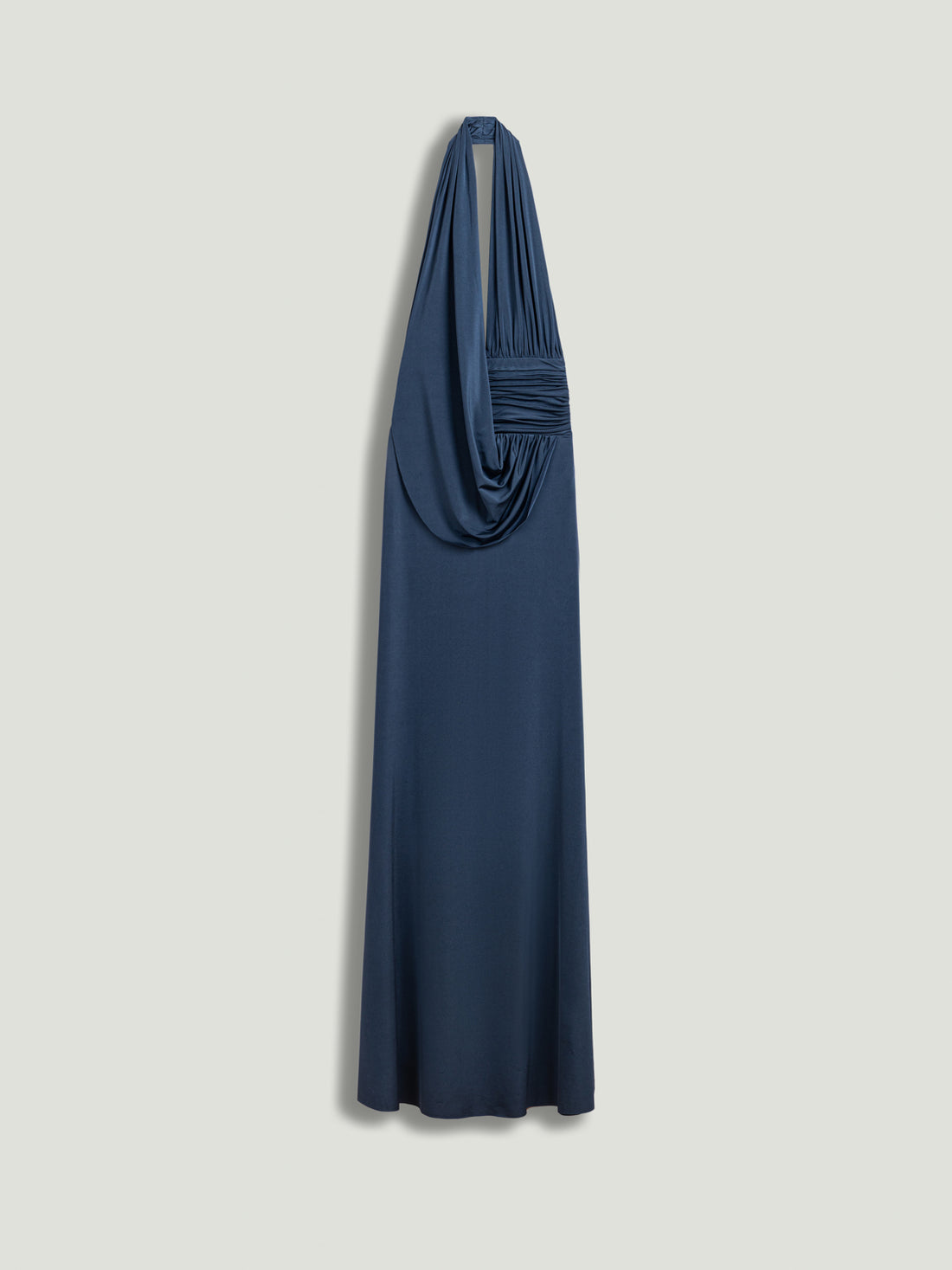 Draped Halterneck Maxi Dress