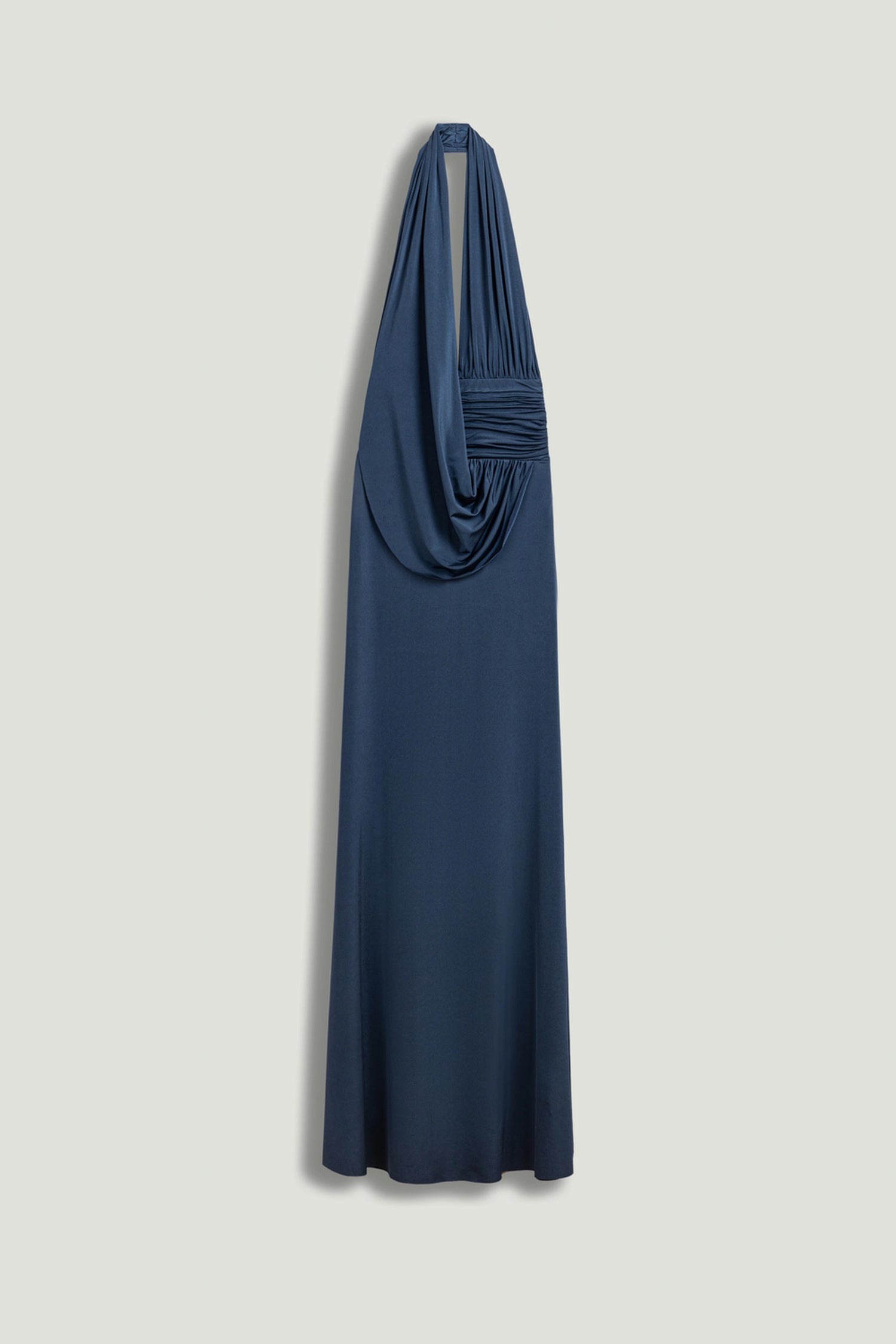 Draped Halterneck Maxi Dress