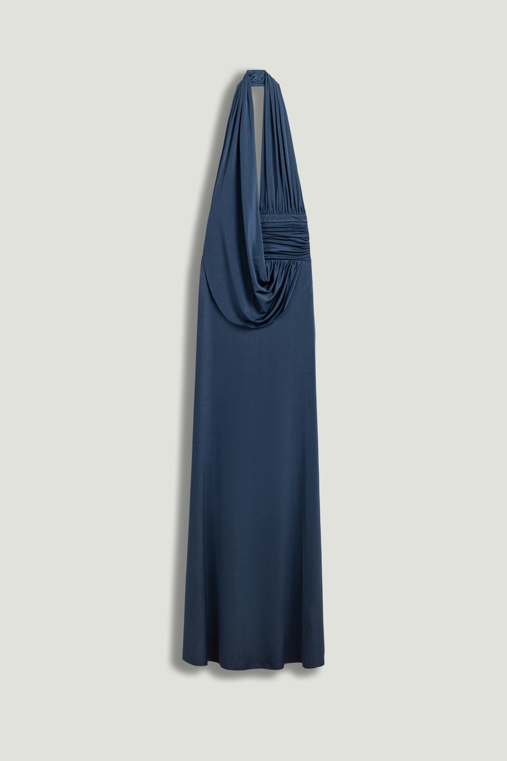 Draped Halterneck Maxi Dress
