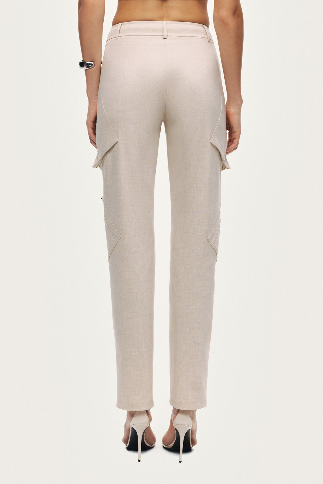 Pocket Detail High-Waist Trouser