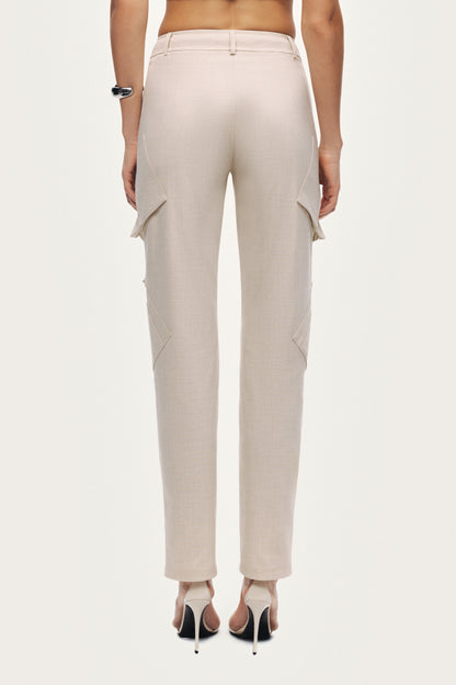 Pocket Detail High-Waist Trouser