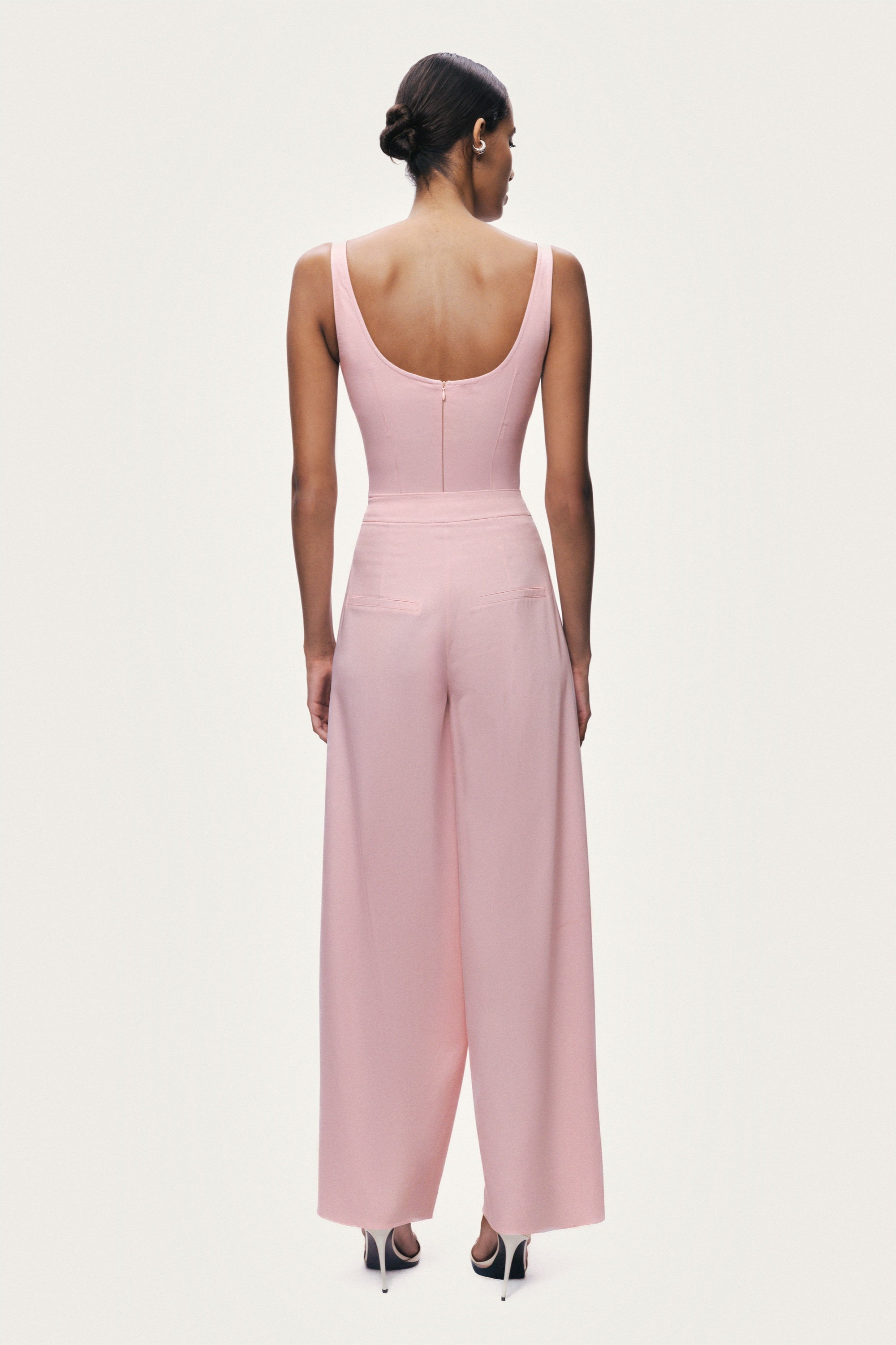 Pink Sculpted Corset Bodysuit