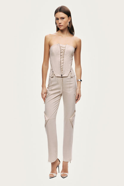 Pocket Detail High-Waist Trouser