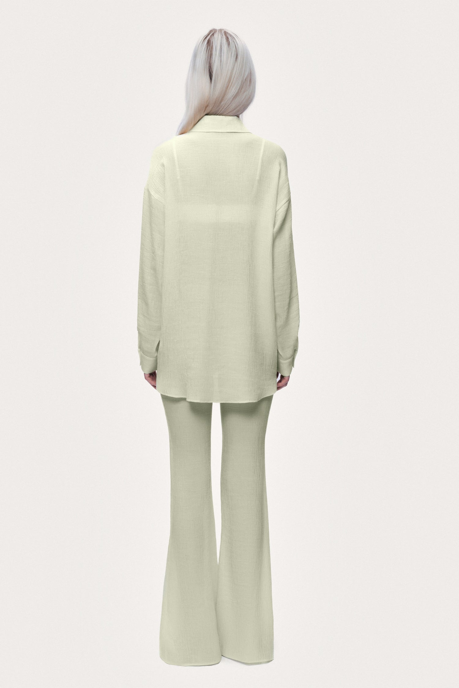 High-Waist Flare Trousers