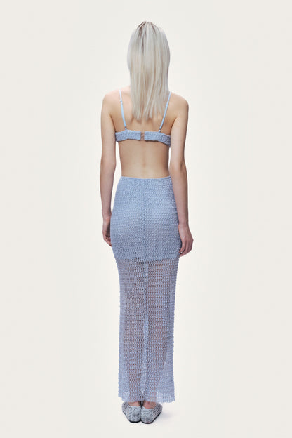 Mesh Detail Maxi Skirt