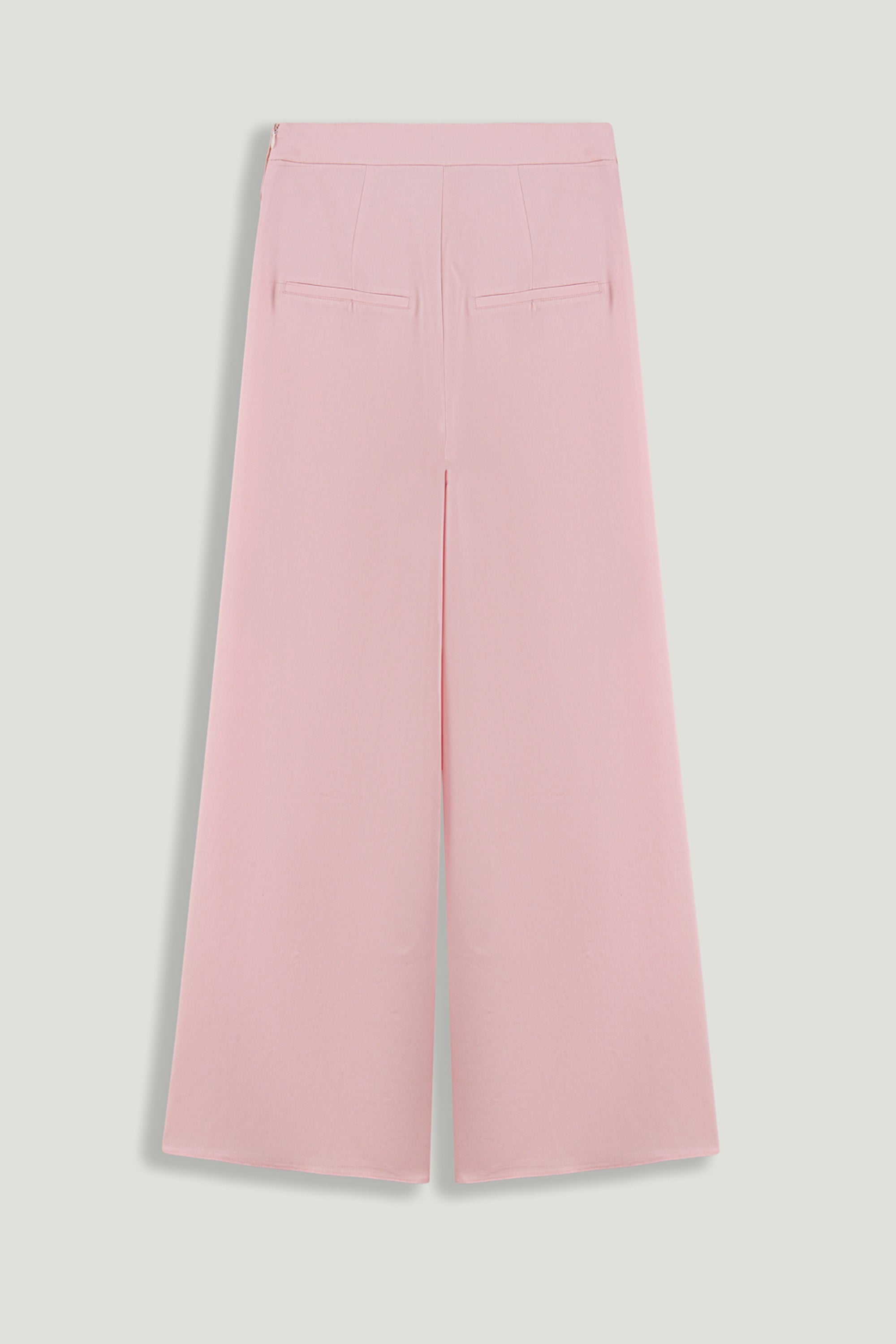 Pleated Detail Wide-Leg Trousers