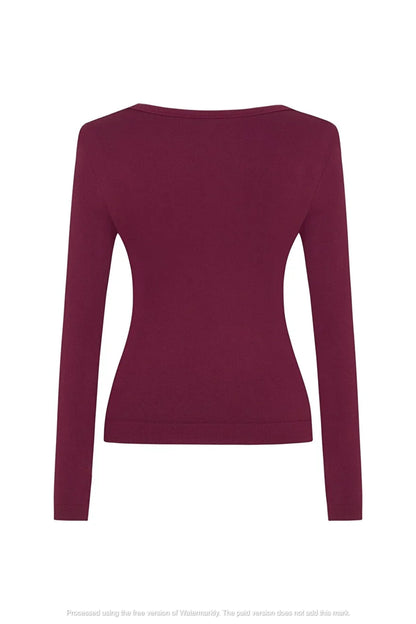 Crew Neck Knit Blouse (Final Sale)