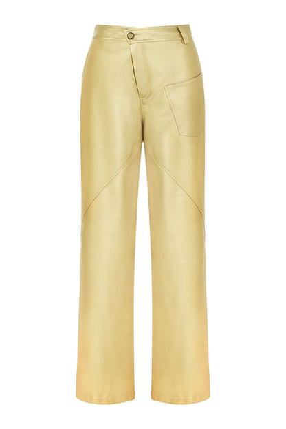 High Waist Faux Leather Pants